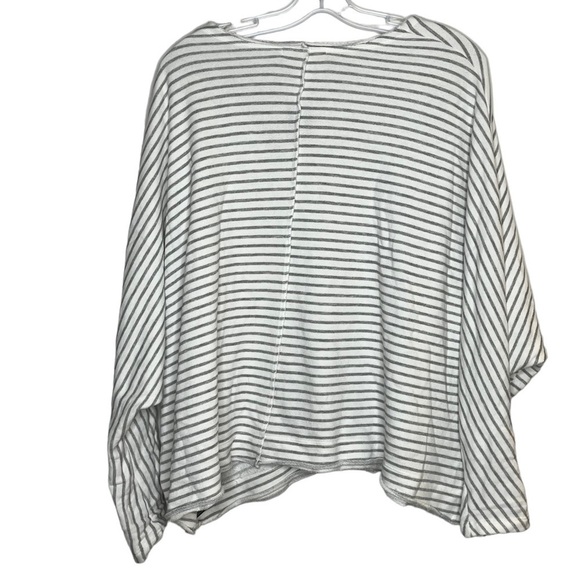 TRULY Madly Deeply Oversized Striped V Neck Sweater Batwing Sleeves - Picture 2 of 6